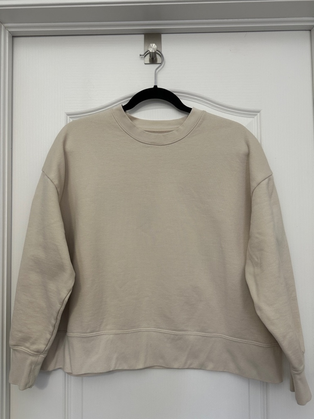 ONE/SIZE Oversized Crewneck Sweatshirt in Light Beige